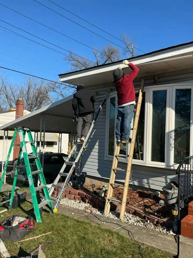 Restoration crew performing exterior repair in Hidden Valley Lake